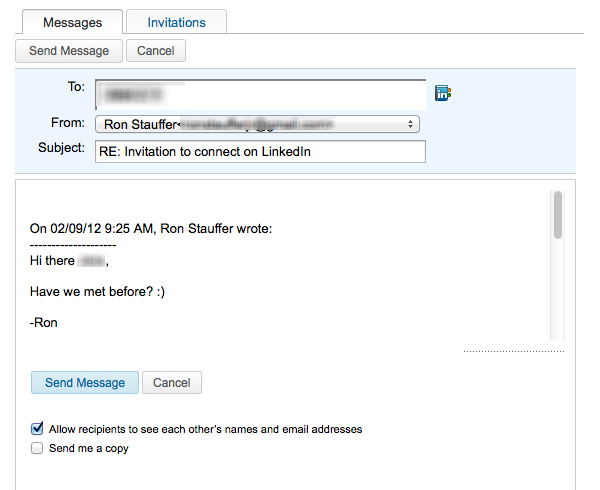 linkedin request
